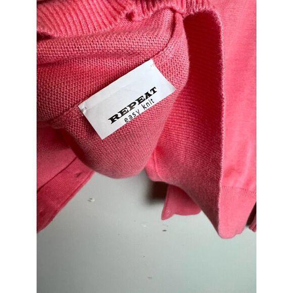 REPEAT Easy Knit Coral Cardigan Sz. L - Picture 6 of 6